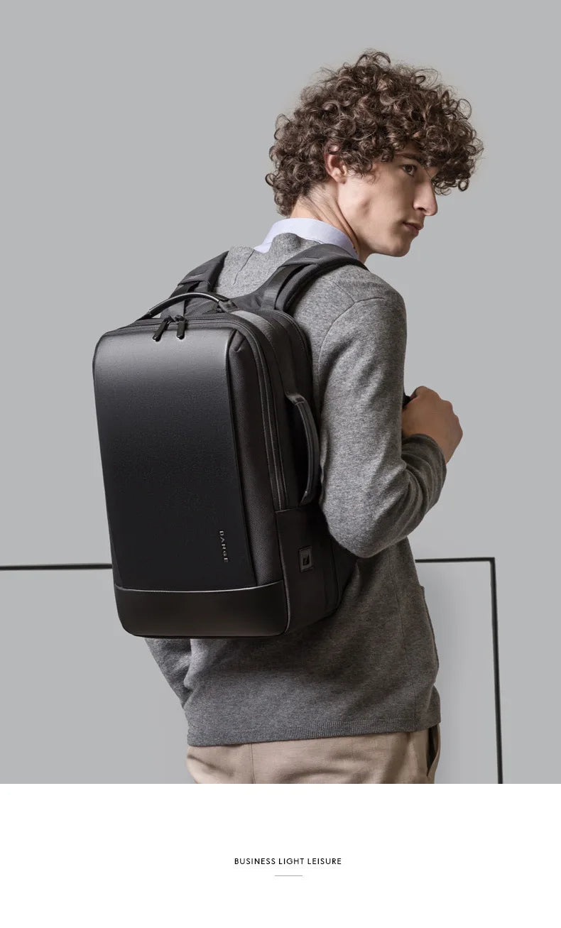 Mochila leve casual empresarial BANGE para homem, mochila de viagem de grande capacidade, mochila escolar para computador e estudantes