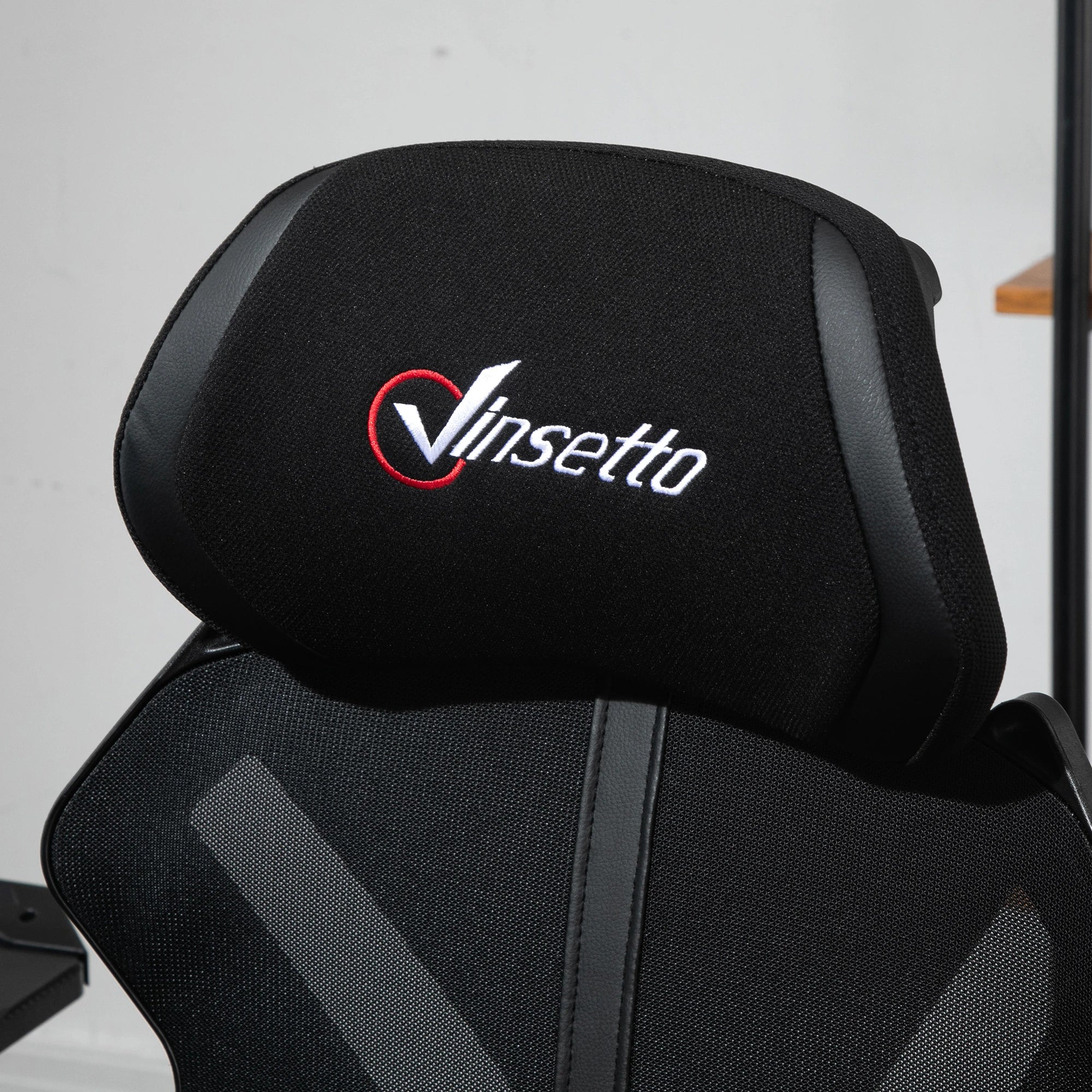 Cadeira de Gaming com Apoio para os Pés Retrátil Cadeira de Escritório Reclinável com Apoio para a Cabeça e Altura Ajustável 65x65x119-129cm Preto