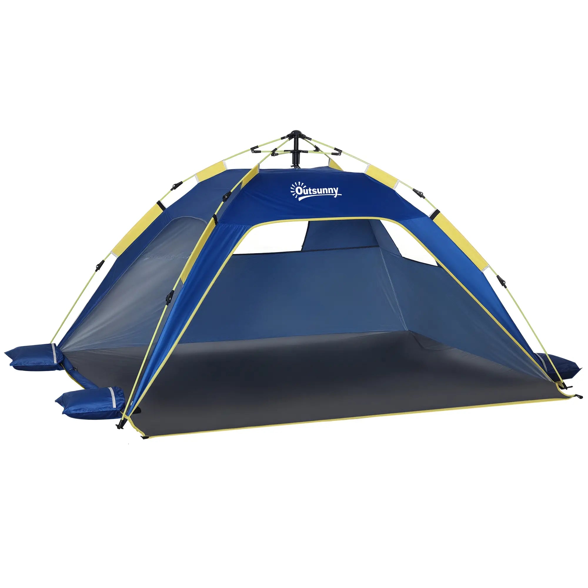 Tenda de Praia Dobrável Pop-up para 1 a 2 Pessoas Azul Escuro