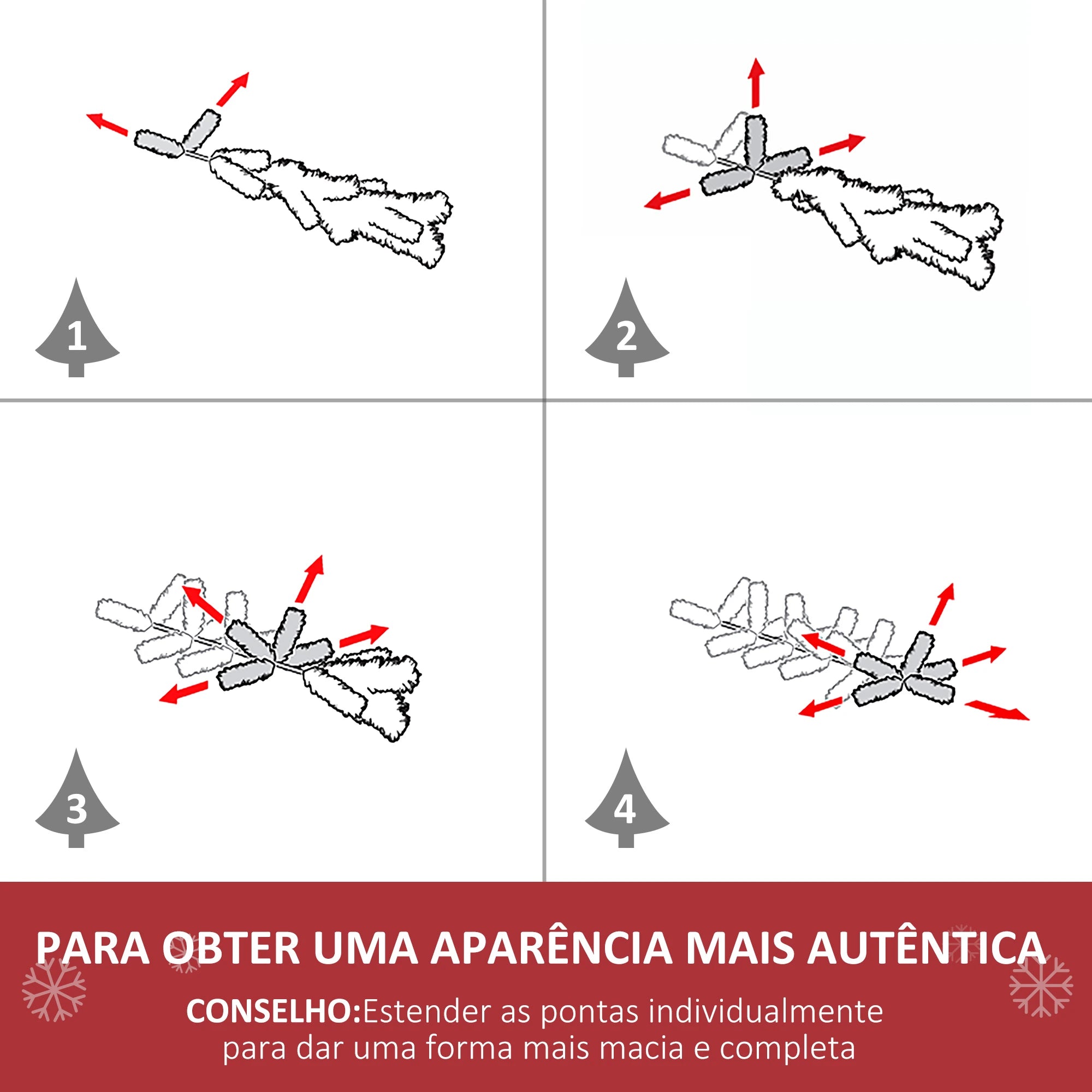 Árvore de Natal artificial verde com suporte de metal