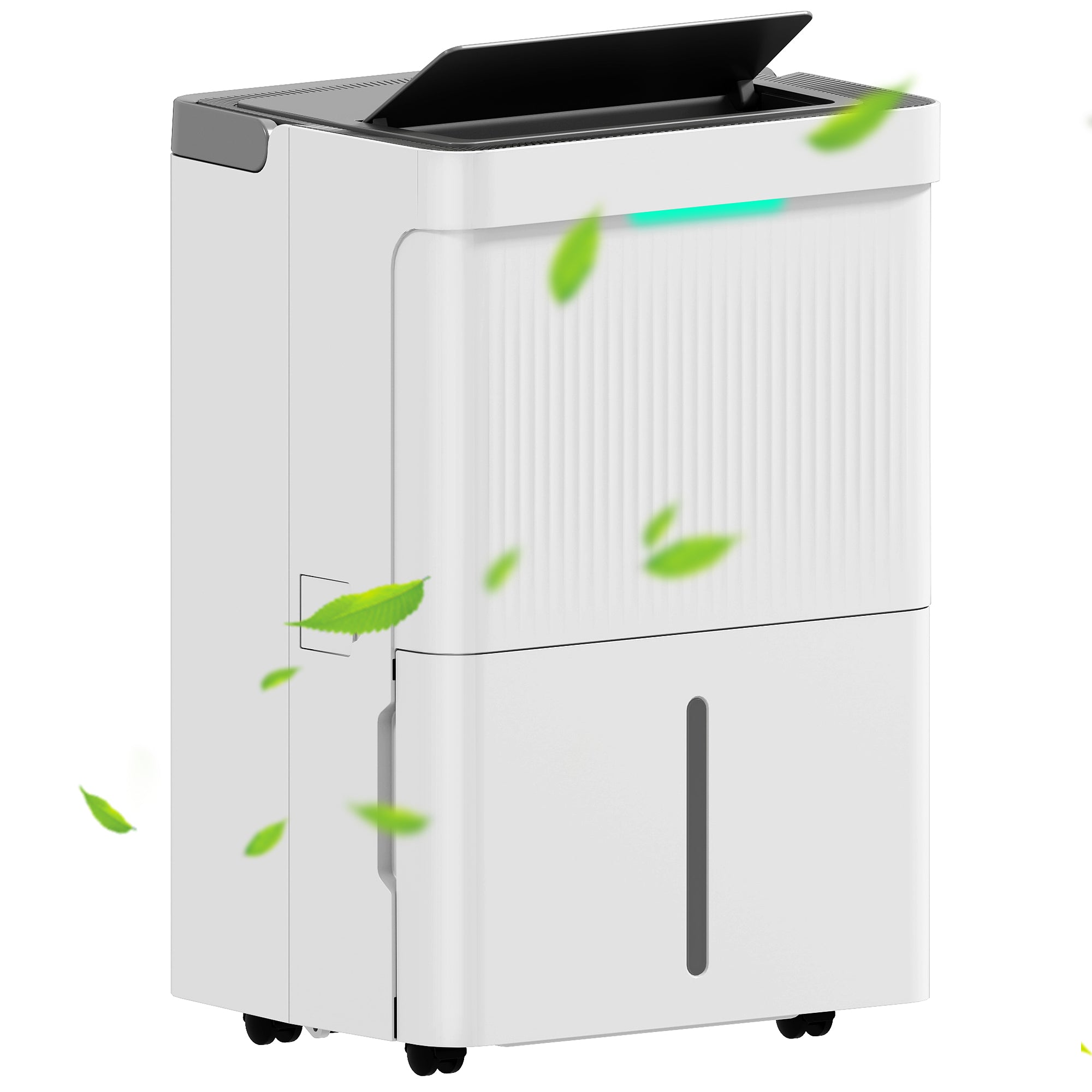 Desumidificador 35L/dia Depósito 5,5L com Ecrã LED Temporizador 24H Bloqueio Infantil até 40-100㎡ 35,5x28x52,2 cm Branco
