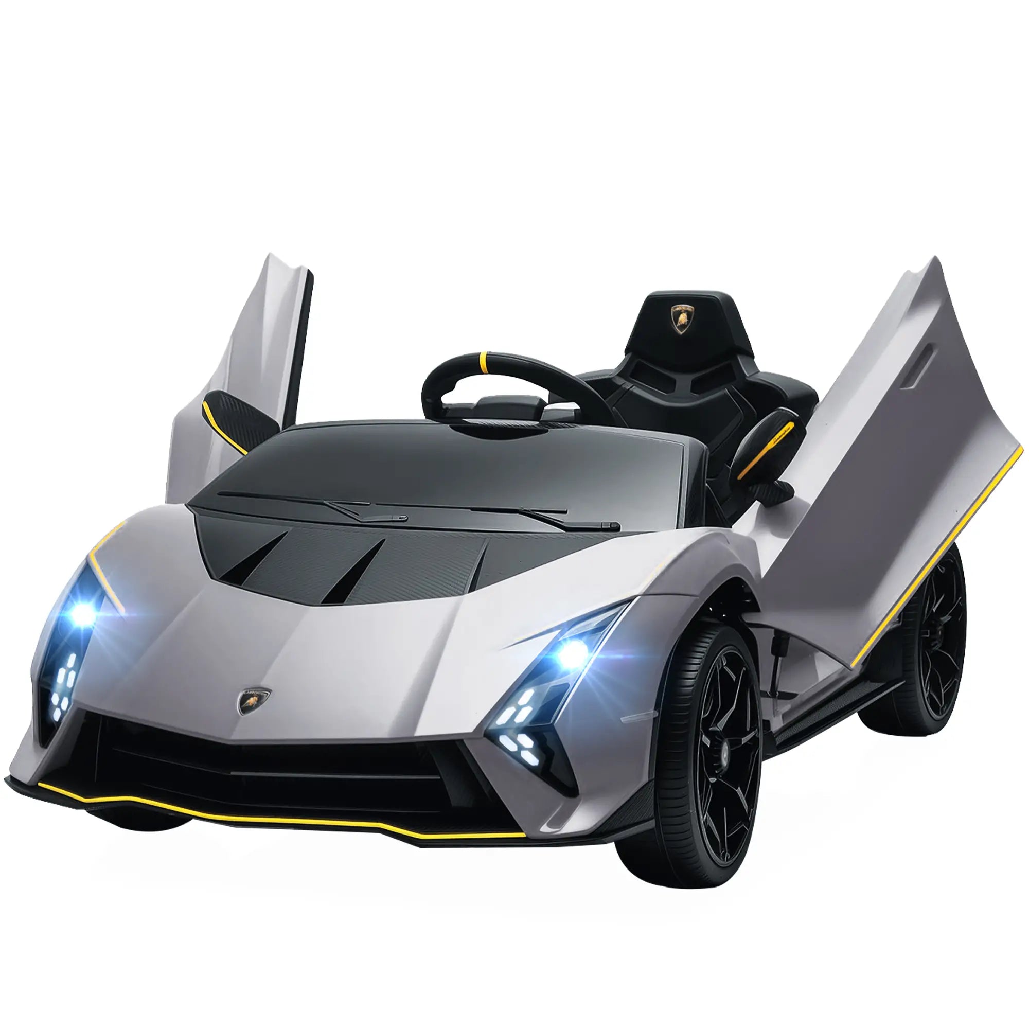 Carro Elétrico para Crianças Lamborghini 12V Controlo Remoto Faróis Buzina Arranque Lento e Música MP3 114,5x64x45,5 cm Rosa