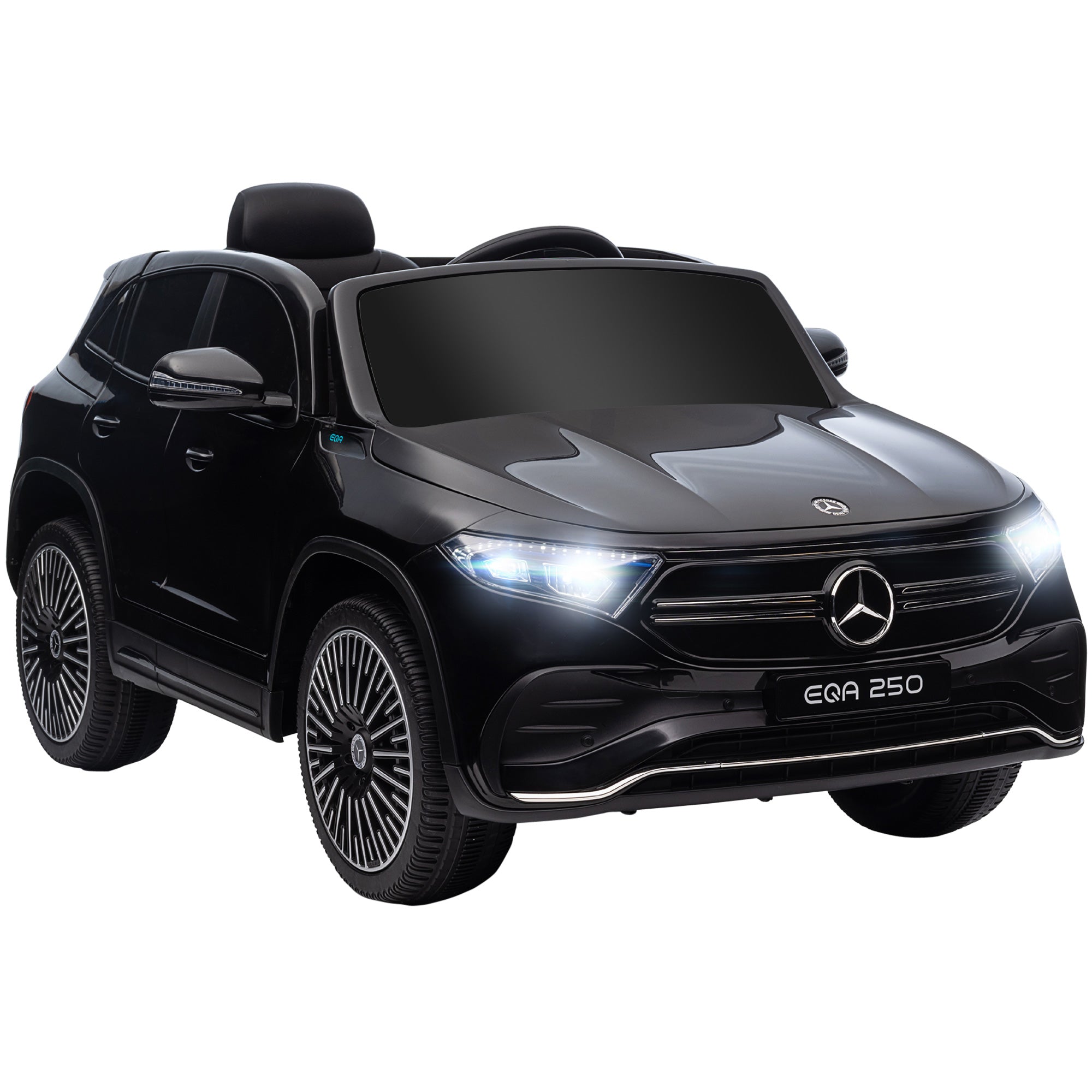 Carro Elétrico para Crianças Mercedes-Benz EQA 12V com Música Buzina Velocidade 3-8 km/h 111,5x69x52,5 cm Branco