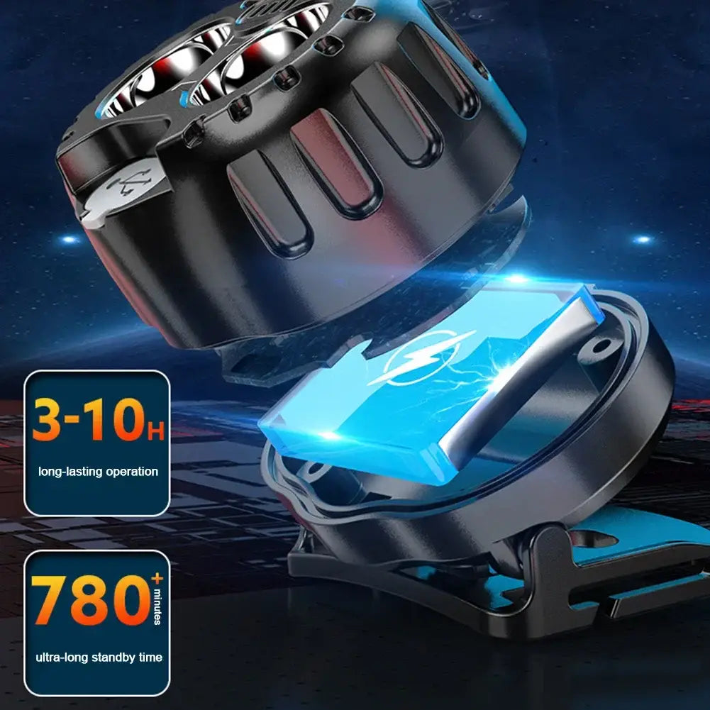 Farol LED potente IPX4 à prova de água lanterna de cabeça de emergência 250LM XPE farol LED 500mAh para pesca ao ar livre acampamento caminhada