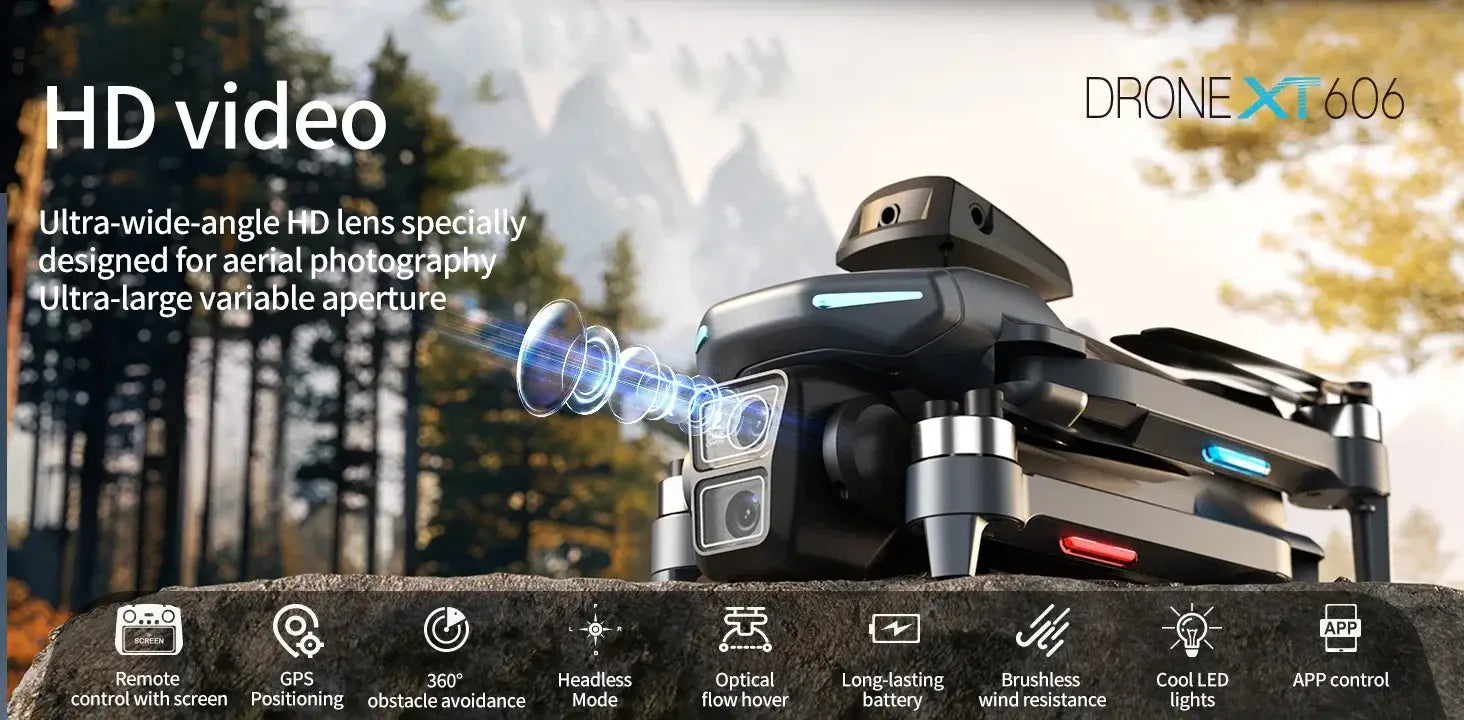 Xiaomi XT606 MAX GPS Drone 4K Profissional 8K HD Câmara FPV Ecrã de Desejos Drone 360° Evitação de Obstáculos Quadcopter Brinquedos Dron