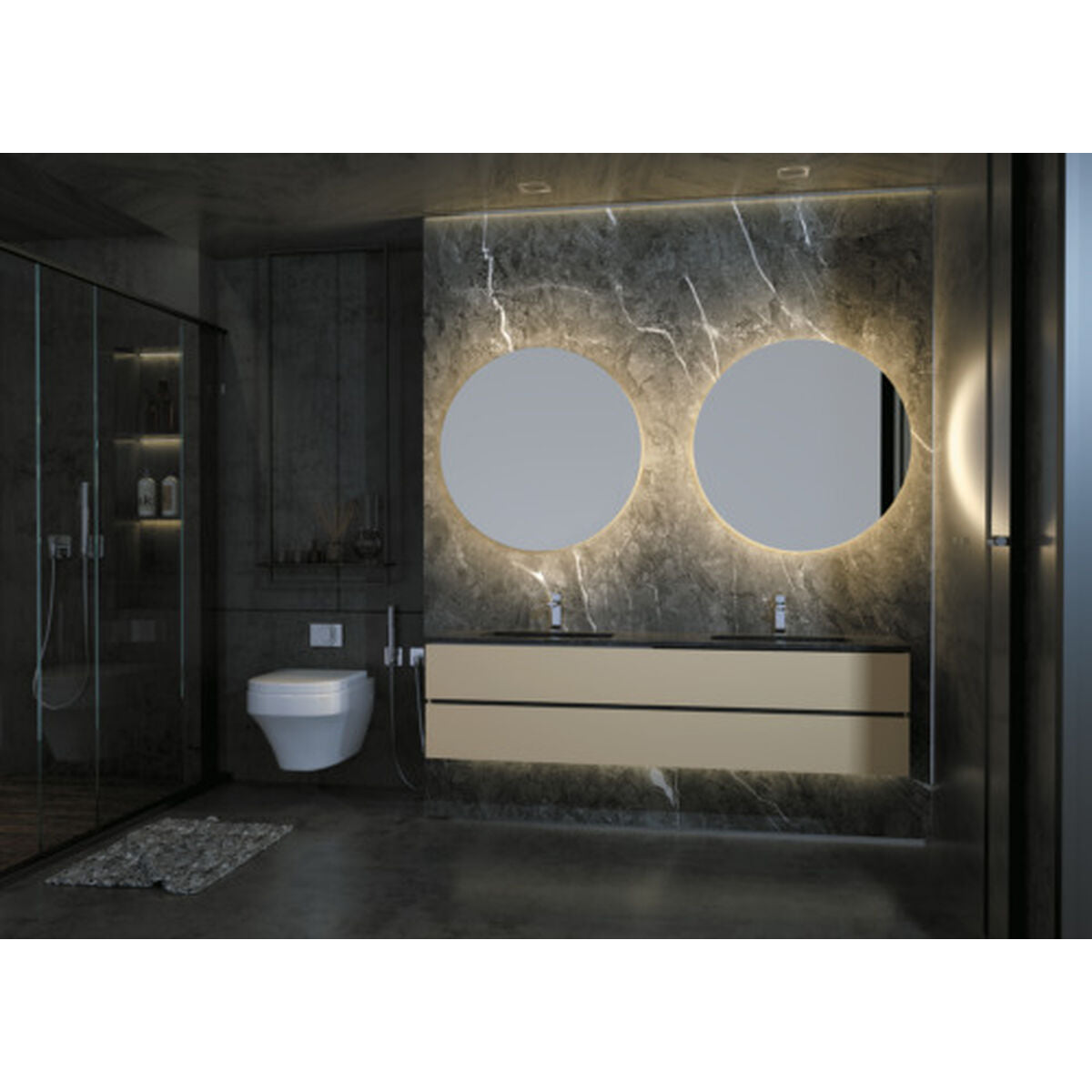 Espelho de banheiro com luz LED Ledimex OPOR001-80C Espelho