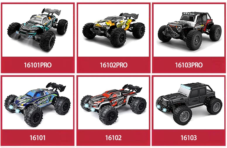 1:16 70 km/h ou 50 km/h 4WD RC carro com controlo remoto LED carros de alta velocidade drift monstro 4x4 camião para crianças vs Wltoys 144001 brinquedos