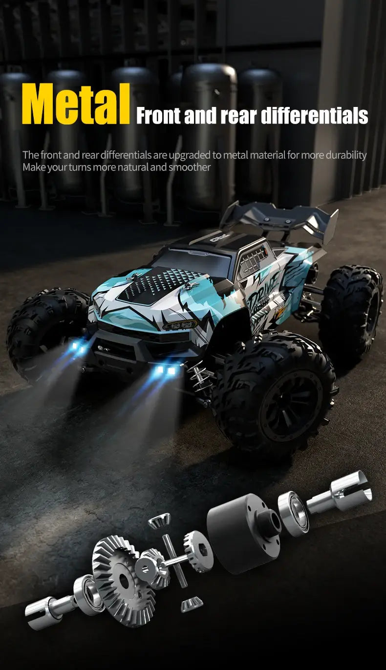 1:16 70 km/h ou 50 km/h 4WD RC carro com controlo remoto LED carros de alta velocidade drift monstro 4x4 camião para crianças vs Wltoys 144001 brinquedos