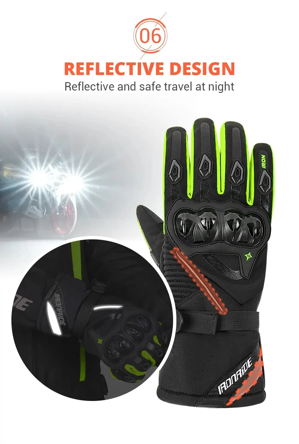 Luvas impermeáveis de moto HEROBIKER unissexo para inverno