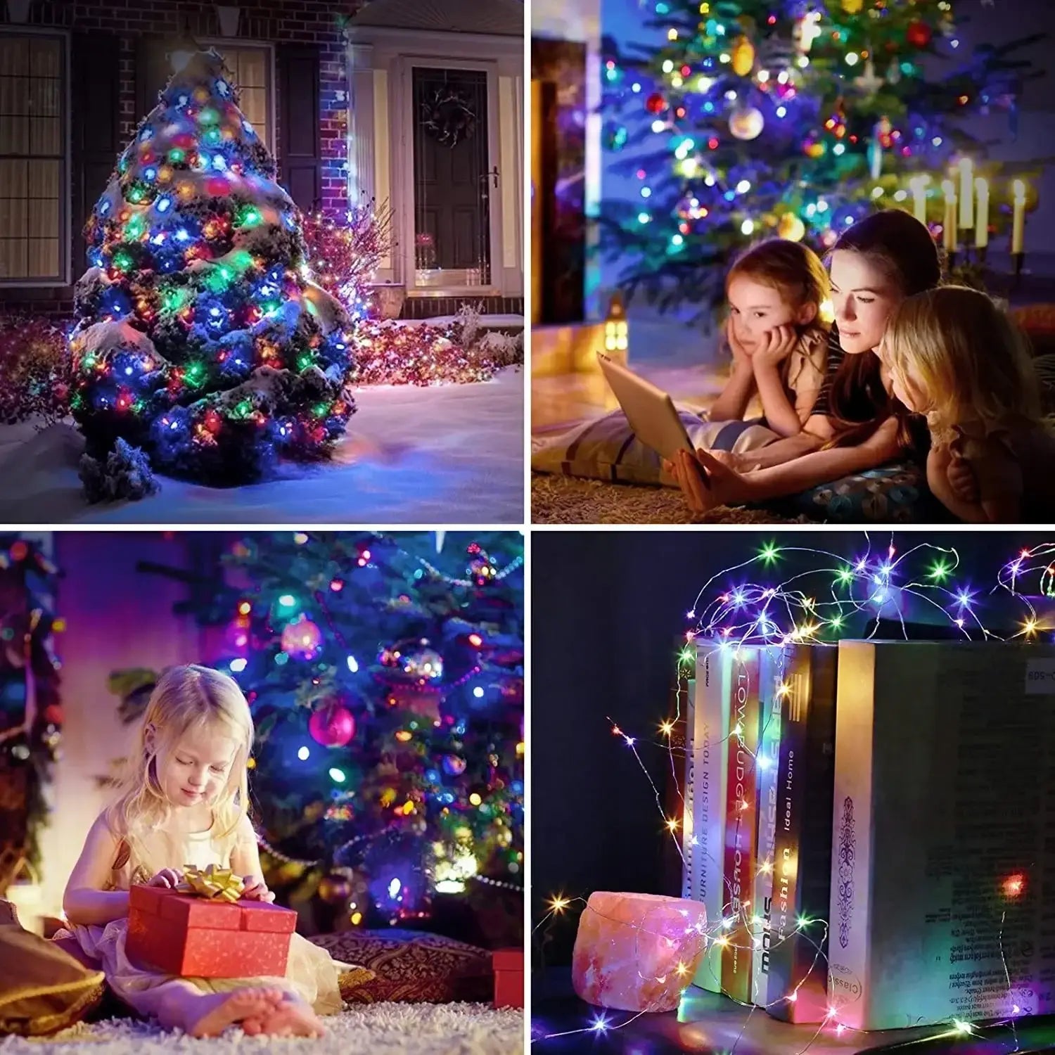 Cordão de Luz LED USB para Natal e Decoração 8 Modos com Controlo Remoto