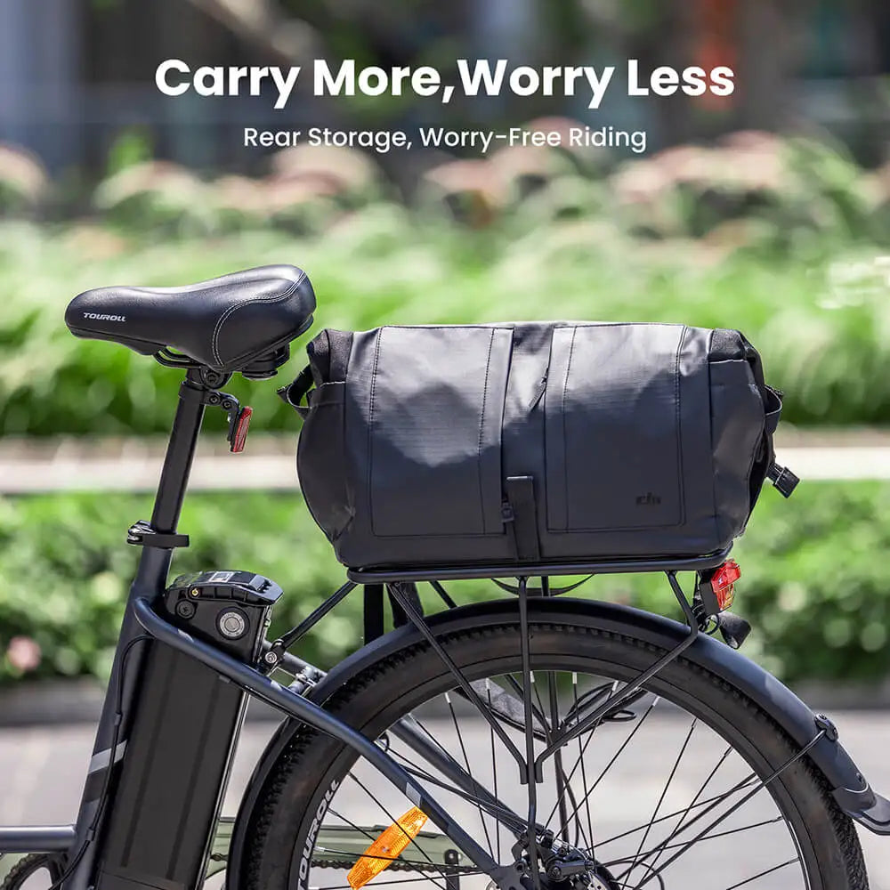 Pneu Touroll de 26", bicicleta urbana elétrica, motor de 250 W, binário de 45 Nm, bateria de 36 V e 15,6 Ah, autonomia de 90 km, 5 níveis de assistência, modo de marcha de 6 km/h