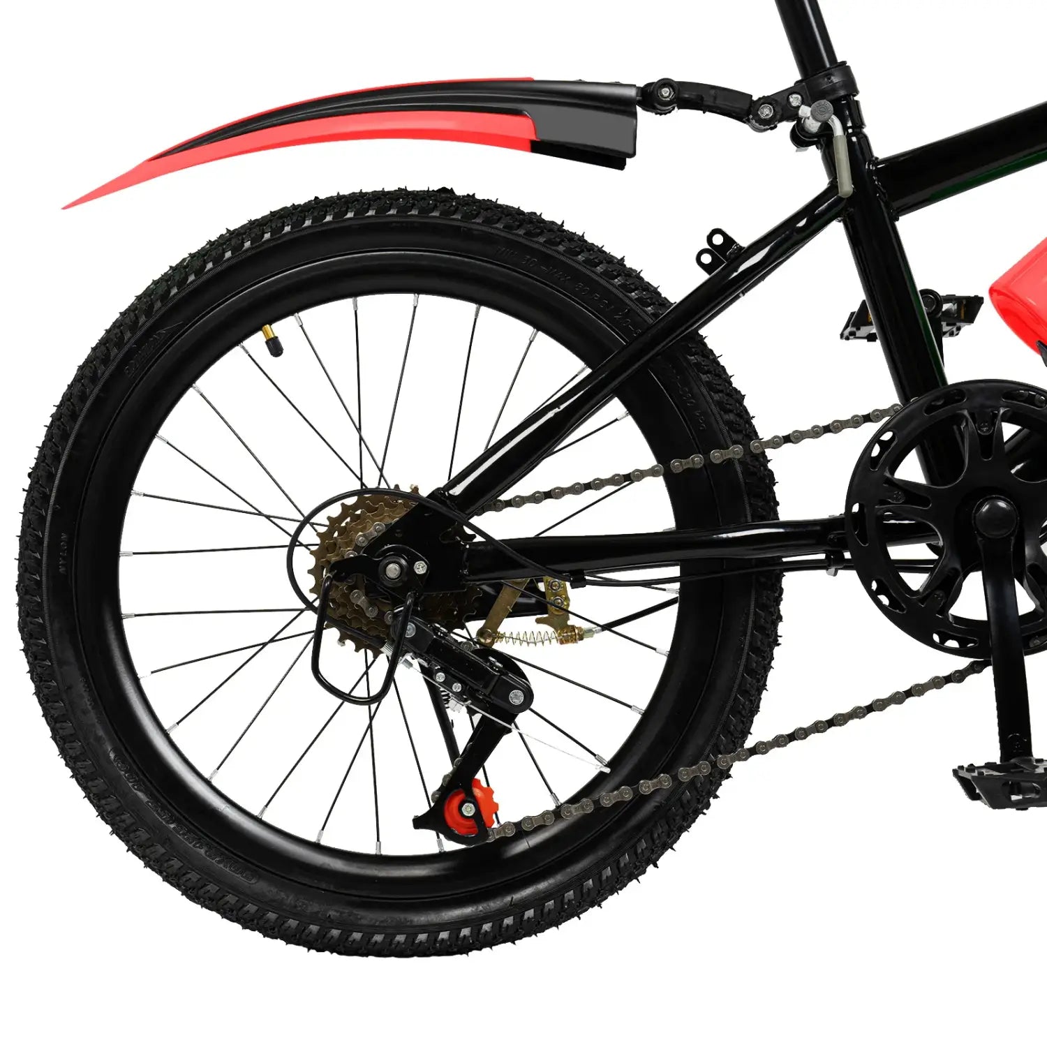 Bicicleta infantil de 20" com 7 velocidades, travões de disco duplos, bicicleta infantil unissexo com altura ajustável para BTT, para meninos e meninas