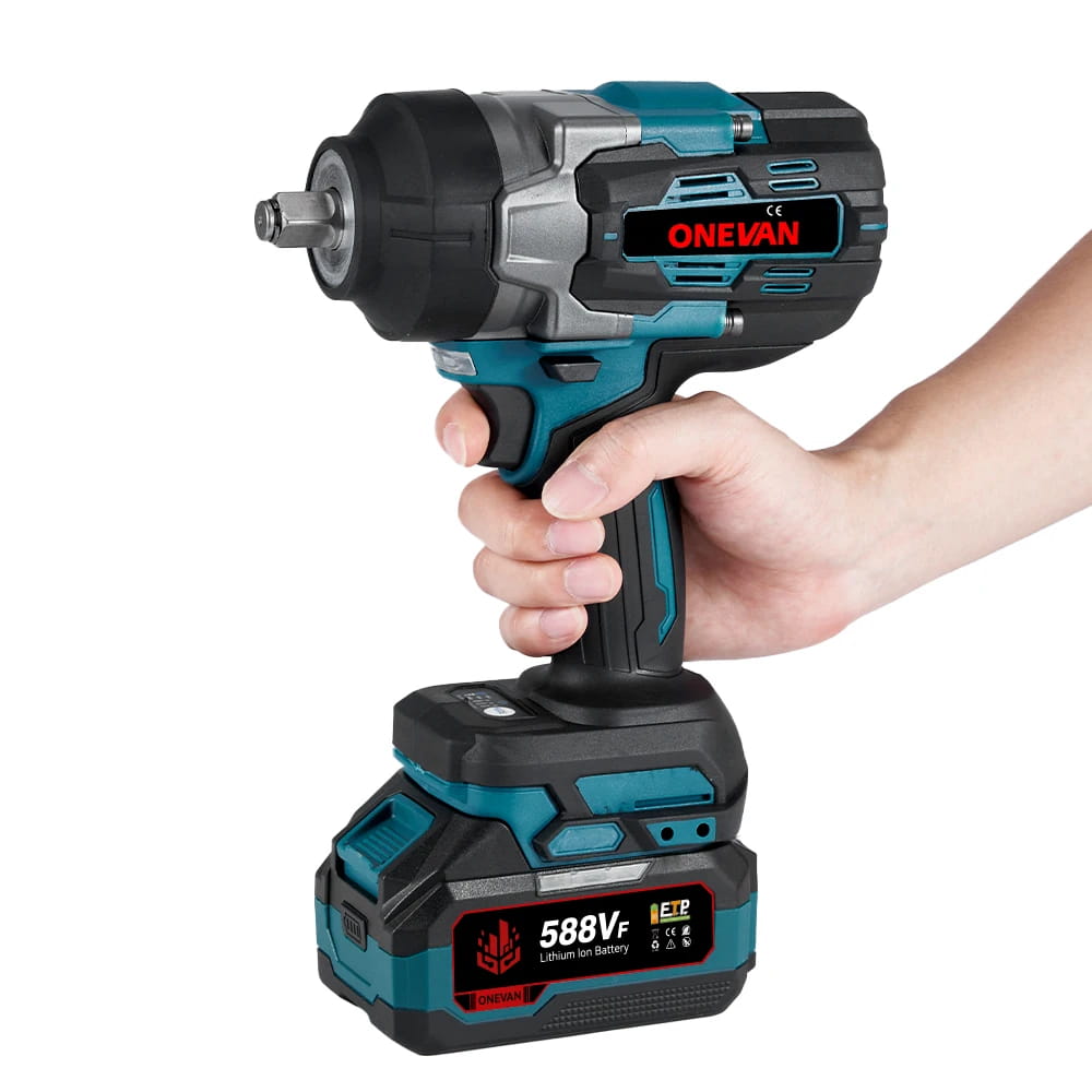 Chave de impacto elétrica sem escovas ONEVAN 2800N.M, chave de fendas sem fios de 1/2 polegada, ferramentas elétricas para bateria Makita de 18 V, pino