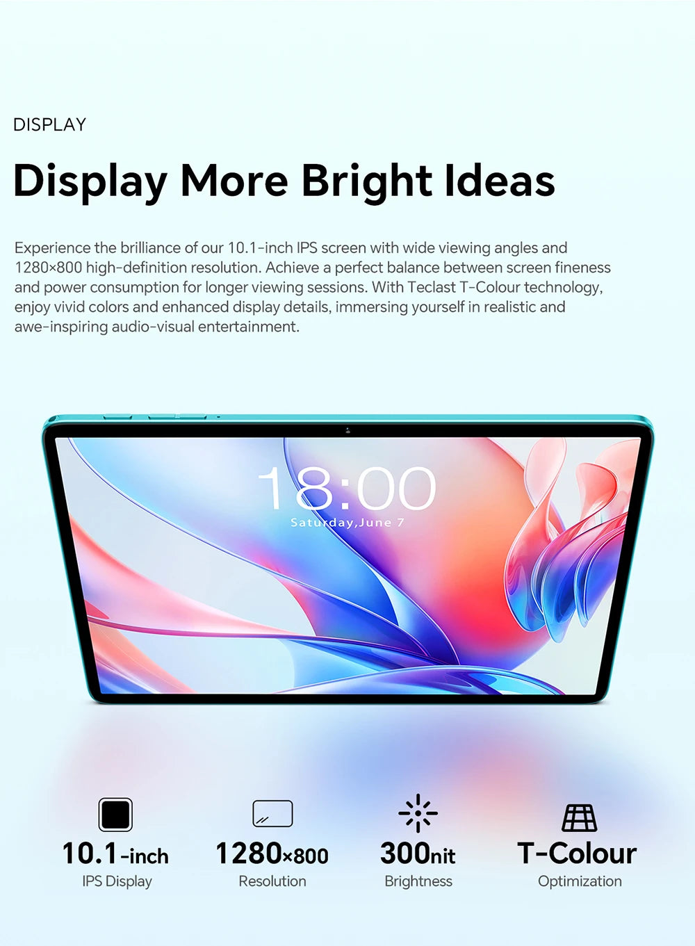 Tablet Teclast P30 Android 14, UNISOC T606 Octa Core, 10,1" IPS, máx. 12 GB de RAM, 128 GB de ROM, 6000 mAh, câmara de 5 MP com IA, desbloqueio facial