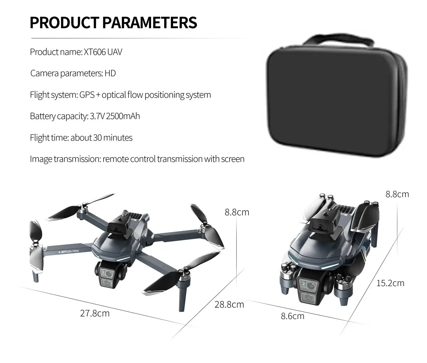 Xiaomi XT606 MAX GPS Drone 4K Profissional 8K HD Câmara FPV Ecrã de Desejos Drone 360° Evitação de Obstáculos Quadcopter Brinquedos Dron