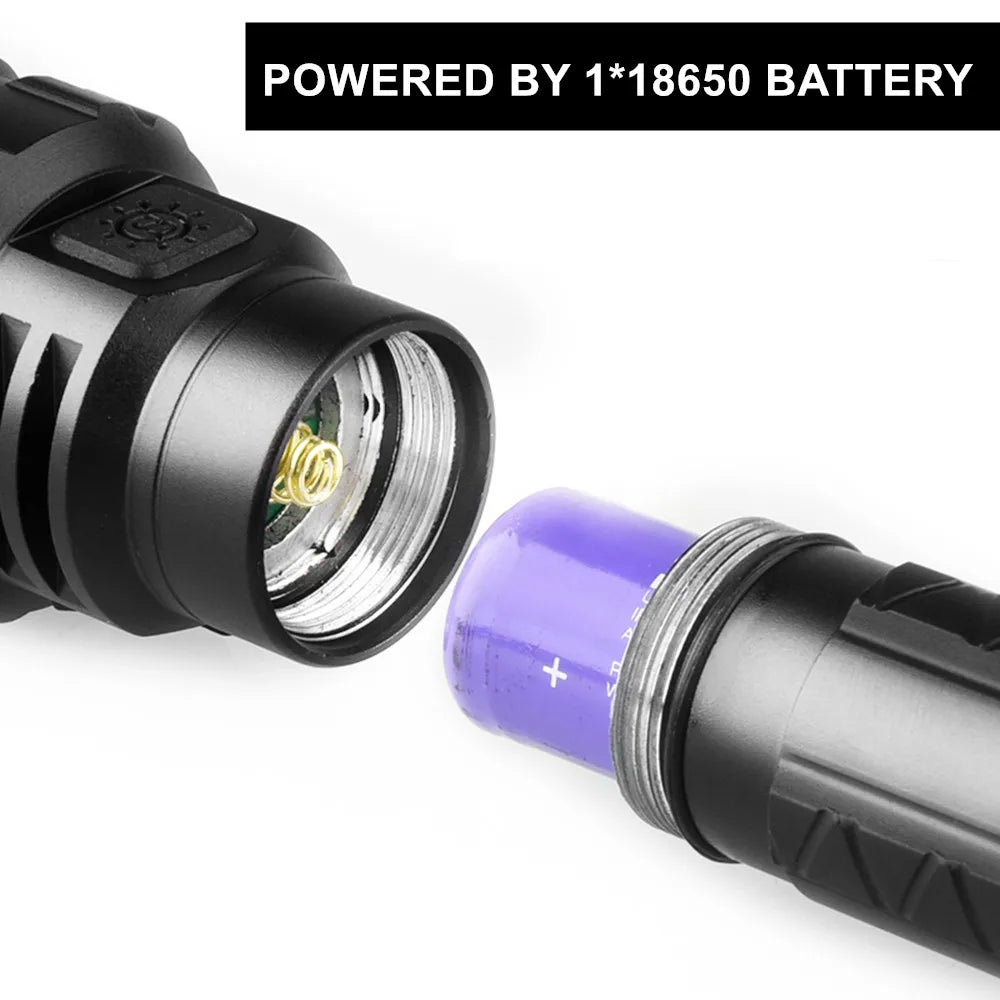 Lanterna tática de caça LED recarregável por USB à prova de água, conjunto profissional de luzes noturnas para tiro
