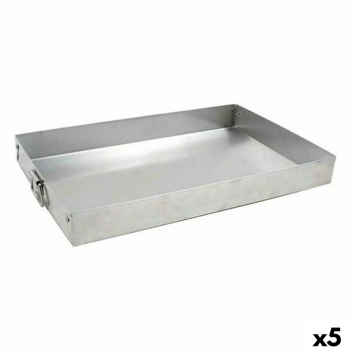 Molde Retangular VR Prateado Alumínio 30 x 19 x 3,5 cm (5 Unidades)