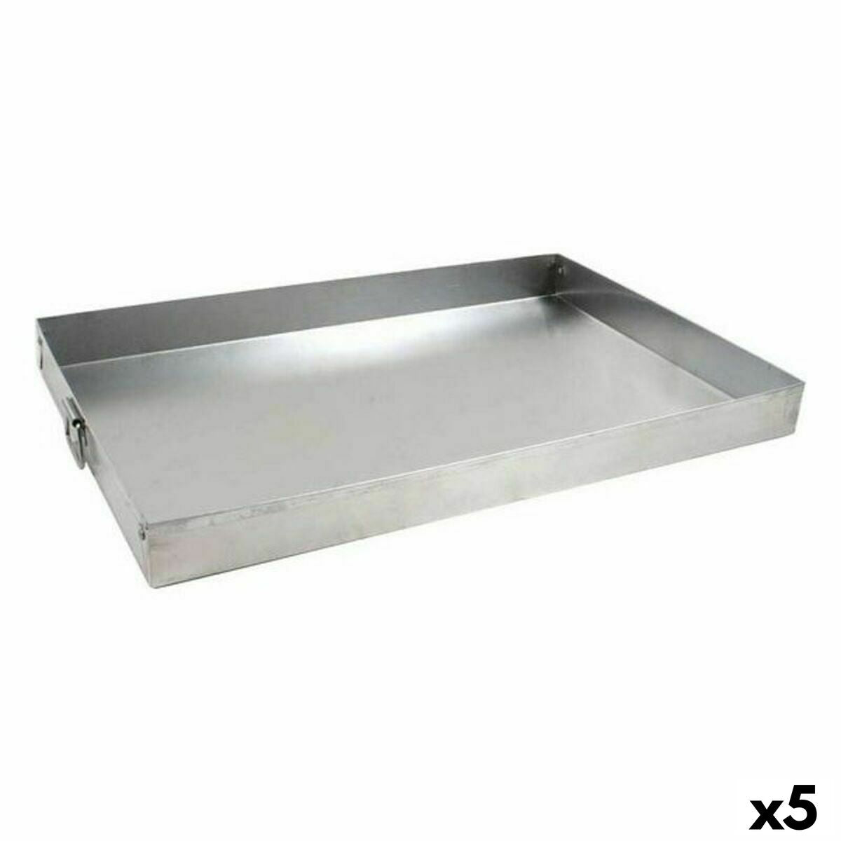 Molde Retangular VR Prateado Alumínio 42 x 28,5 x 3,5 cm (5 Unidades)