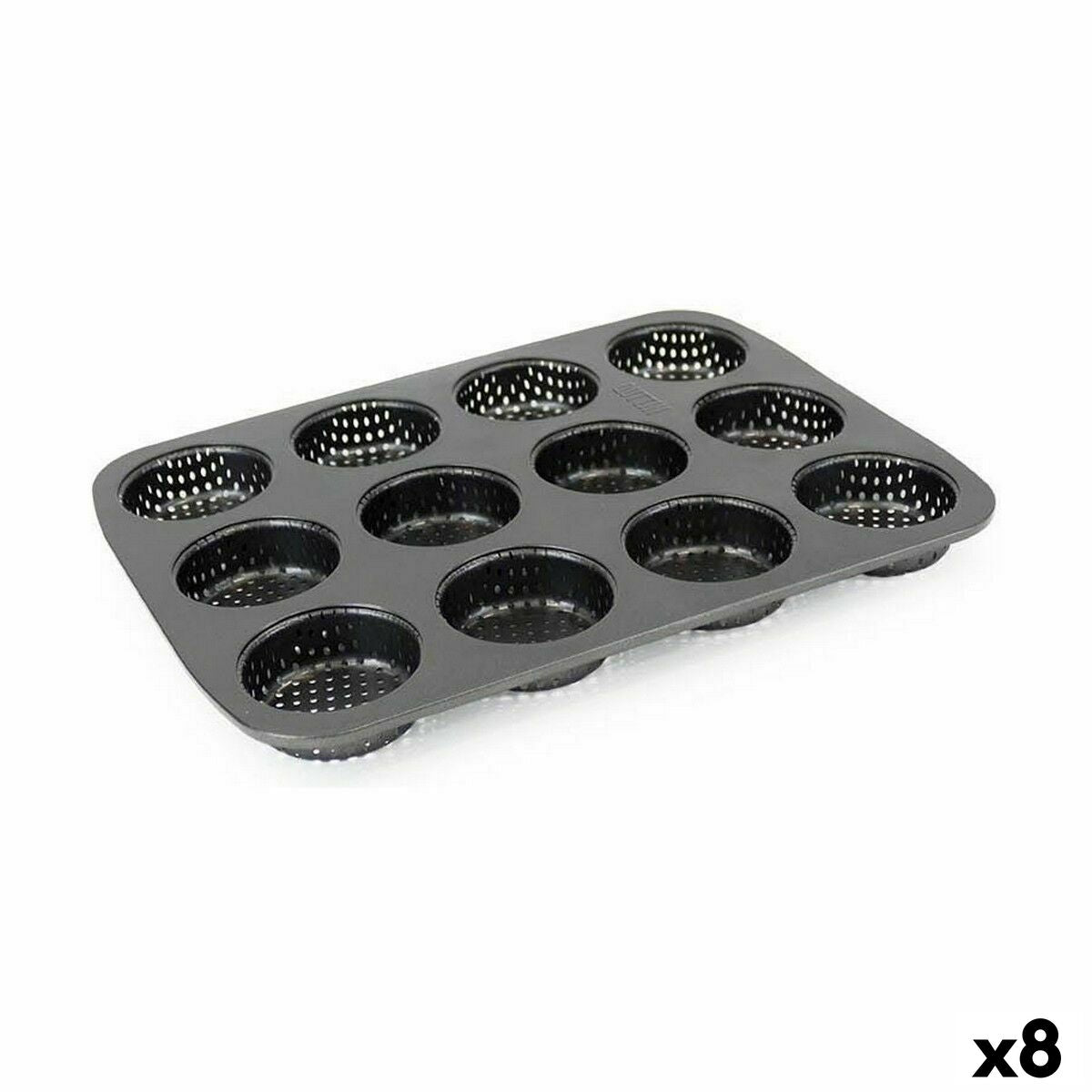 Forma para Tarteletes Quttin 29 x 22 x 2,2 cm Perfurado 8 Unidades