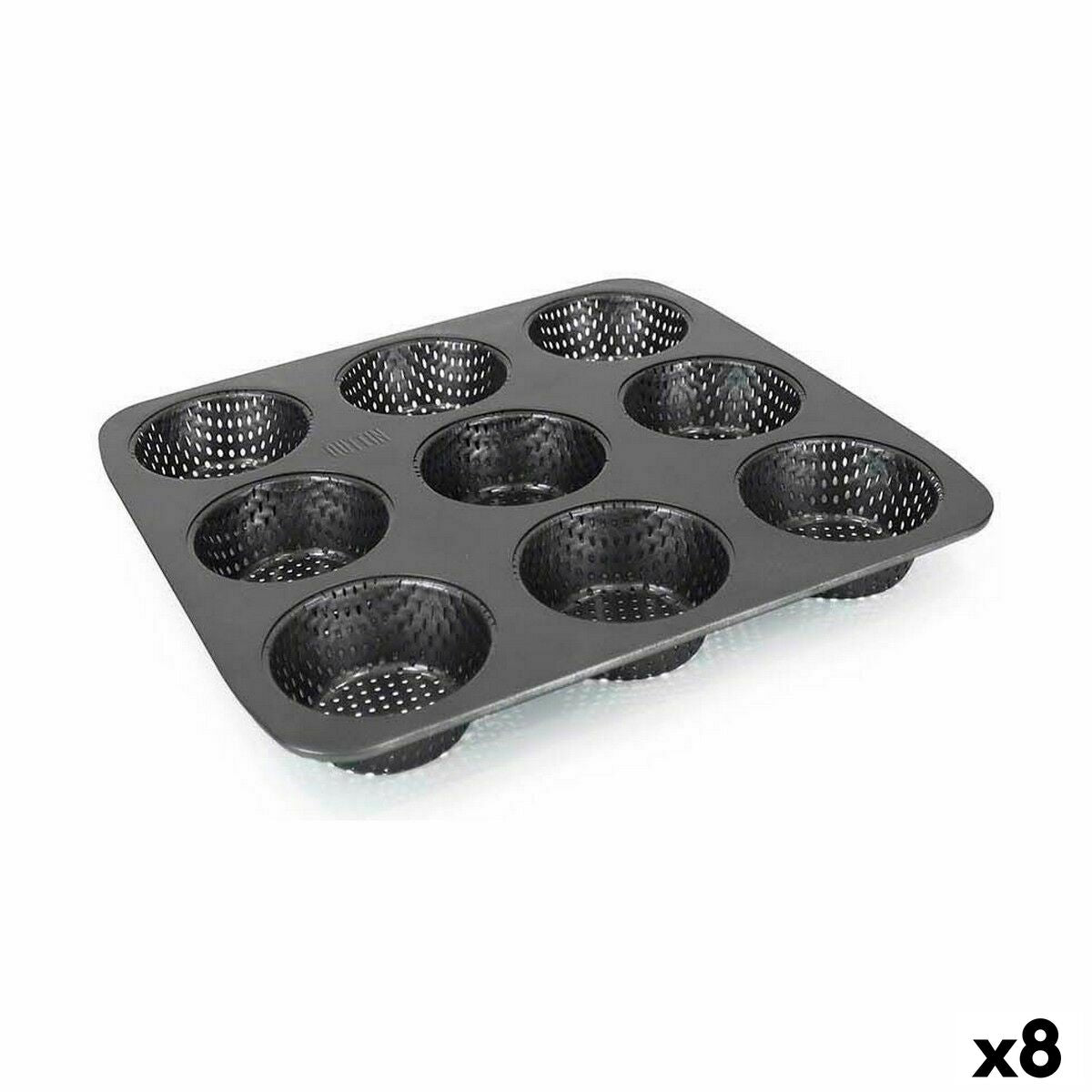 Forma para Tarteletes Quttin 32 x 30 x 3,2 cm Perfurado 8 Unidades