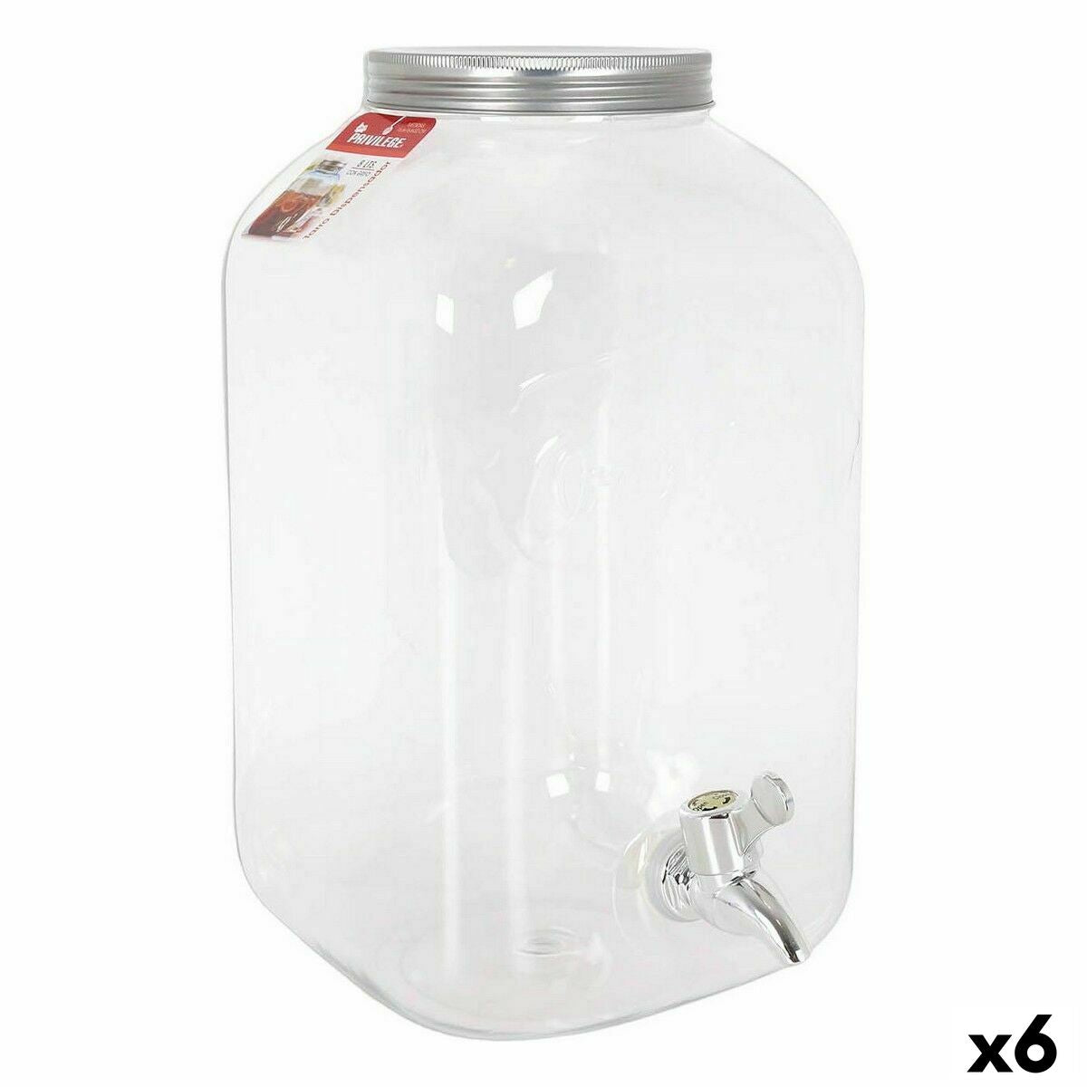 Dispensador de bebidas Privilege Frasco 8 L (6 Unidades)