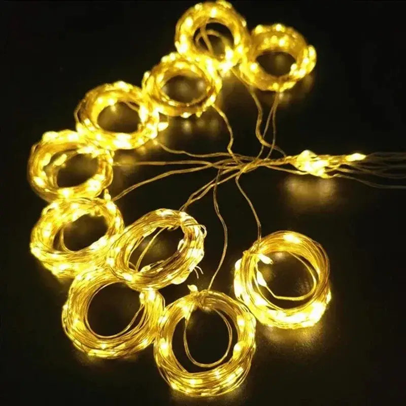 Cortina LED 3M com luzes de fadas para decoração, grinalda de Natal com 8 modos para casa, jardim, festa de Natal, ano novo, casamento