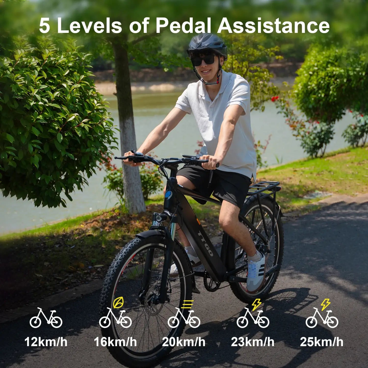 Bicicleta elétrica TTGO M300, pneu de 27,5 polegadas, bicicleta de montanha elétrica, 36V, 20AH, bateria removível, sensor de binário, suspensão, forqueta EBIKE