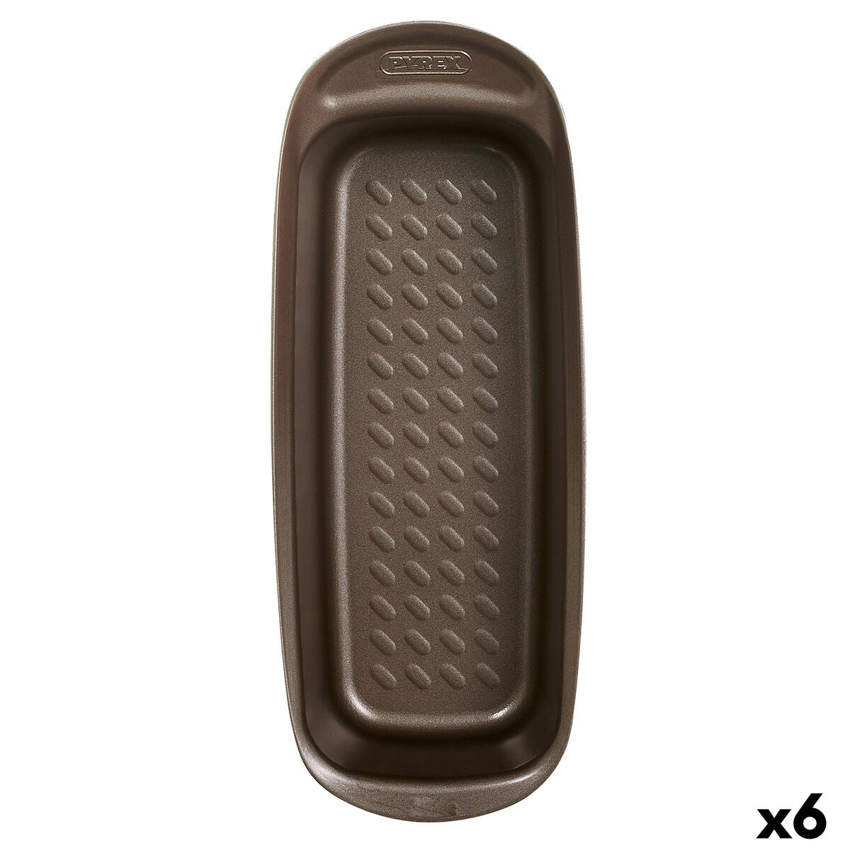 Molde para o Forno Pyrex Asimetria Retangular Preto Metal Ø 30 cm (6 Unidades)