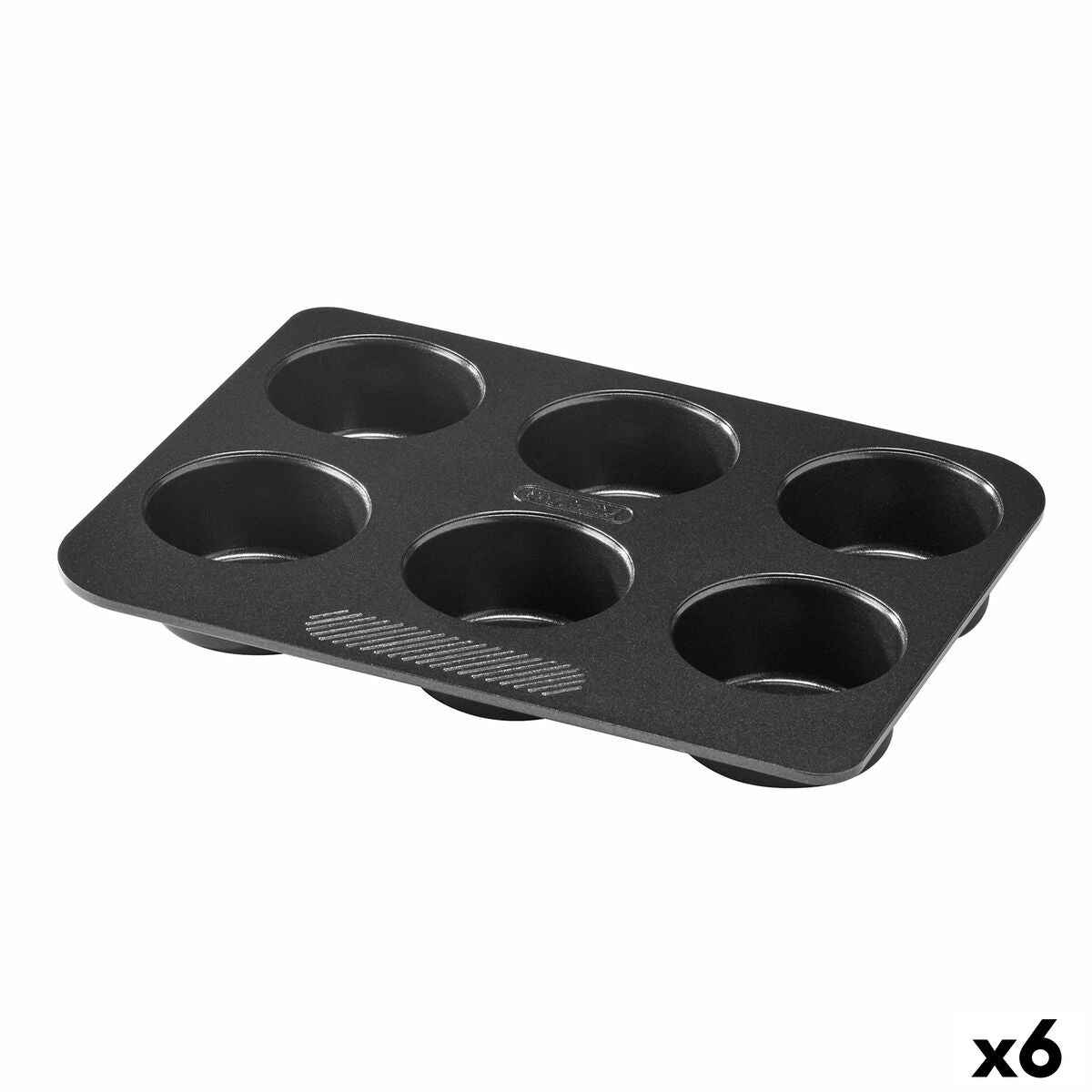 Forma para Queques Pyrex Magic Preto 24 x 18 x 3 cm (6 Unidades)