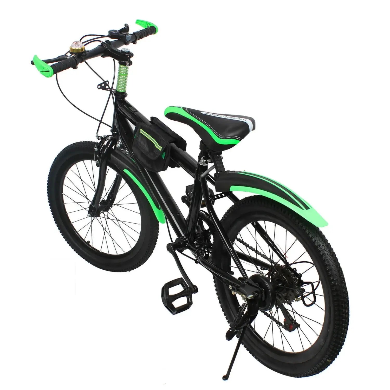 Bicicleta de montanha de 20 polegadas com 7 velocidades, assento ajustável, bicicleta infantil com guarda-lamas, suporte para chaleira, chaleira para meninos e meninas dos 8 aos 13 anos