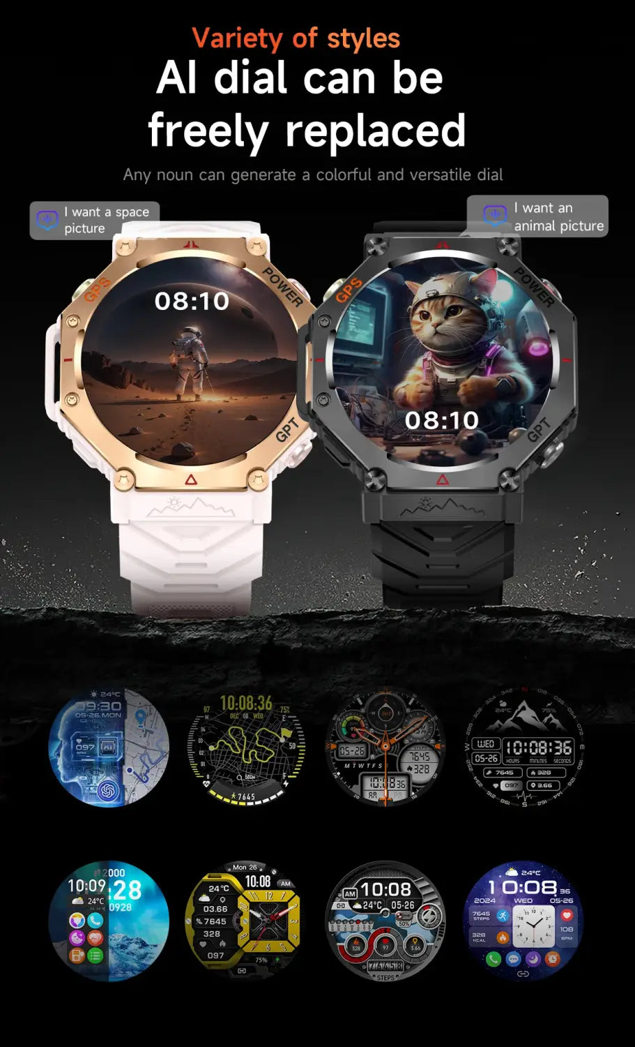 Smartwatch Militar T-Rex 3 GPS Integrado Bússola Altímetro Barométrico 10ATM IP69K À Prova D'Água AMOLED Bluetooth Chamada Relógio Inteligente
