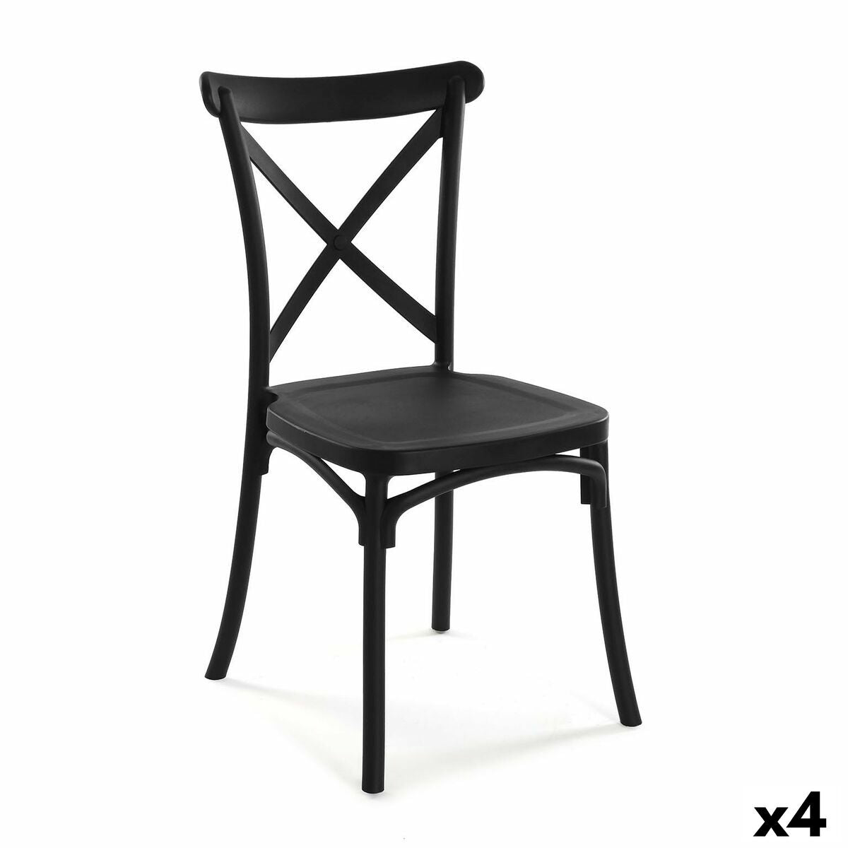 Cadeira Versa Preto 43 x 88 x 43 cm (4 Unidades)