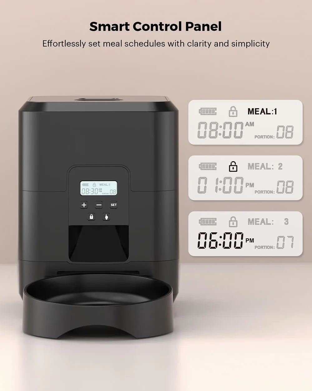 Alimentador automático para animais de estimação, alimentador para gatos e cães, máquina de alimentação lenta com dispensador automático quantitativo de comida para gatos e tigela para cães e gatos