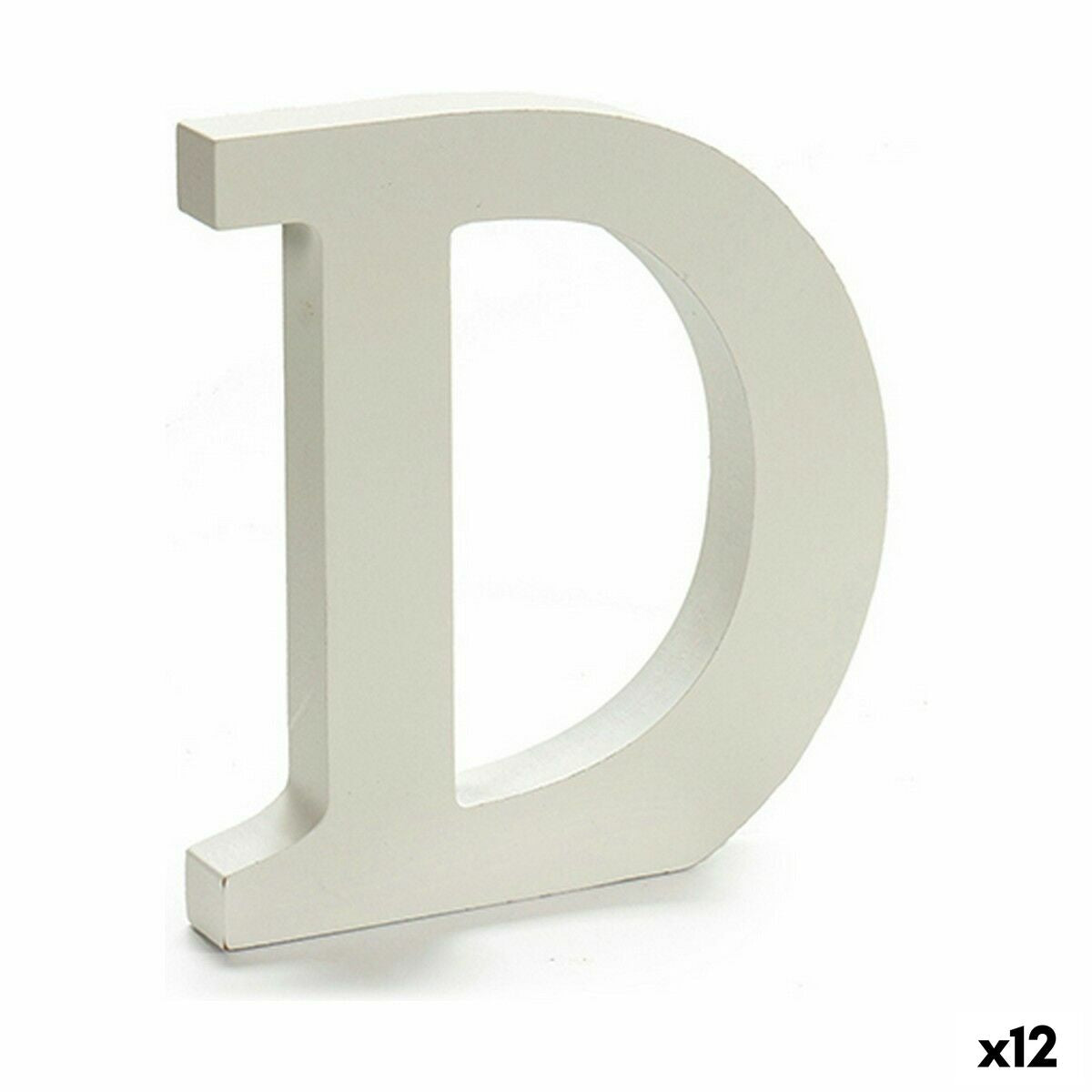 Letra Pincello D Branco 1,8 x 21 x 17 cm (12 Unidades)