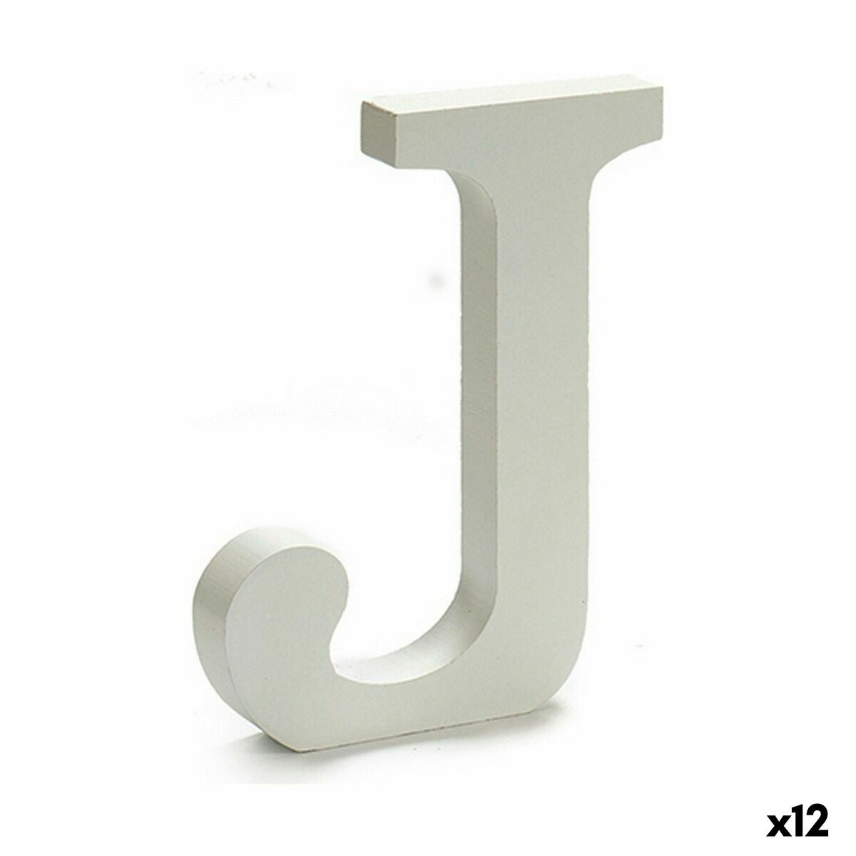 Letra Pincello J Branco 1,8 x 21 x 17 cm (12 Unidades)