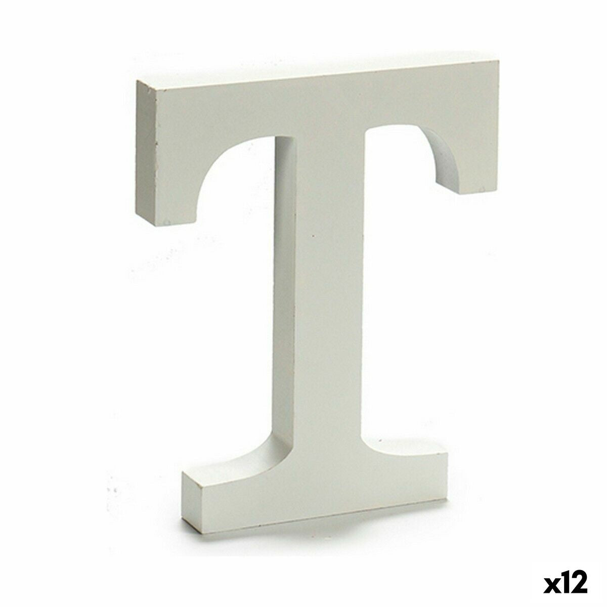 Letra Pincello T Branco 1,8 x 21 x 17 cm (12 Unidades)