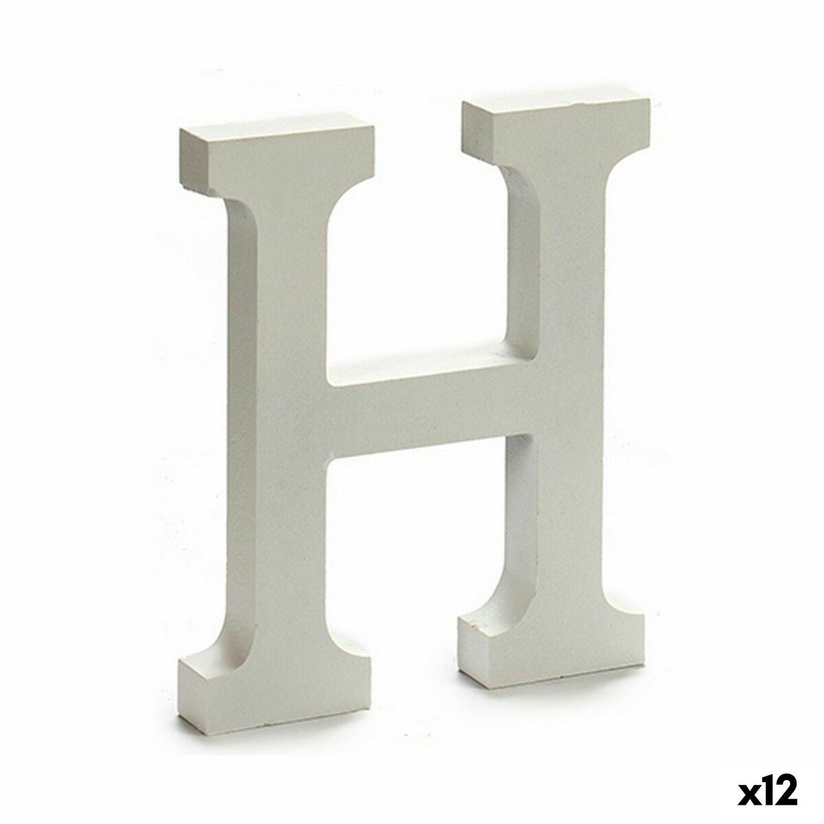 Letra Pincello H Branco 1,8 x 21 x 17 cm (12 Unidades)