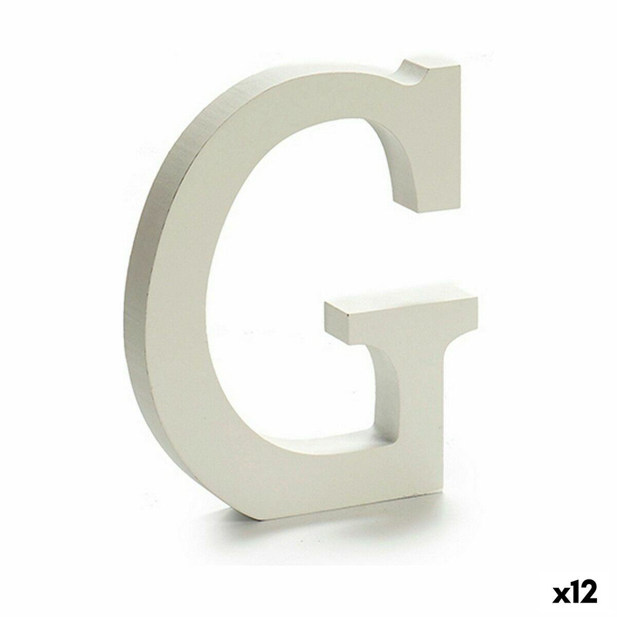 Letra Pincello G Branco 1,8 x 21 x 17 cm (12 Unidades)