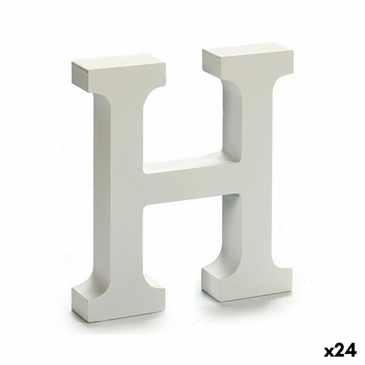 Letra Pincello H Branco 2 x 16 x 14,5 cm (24 Unidades)