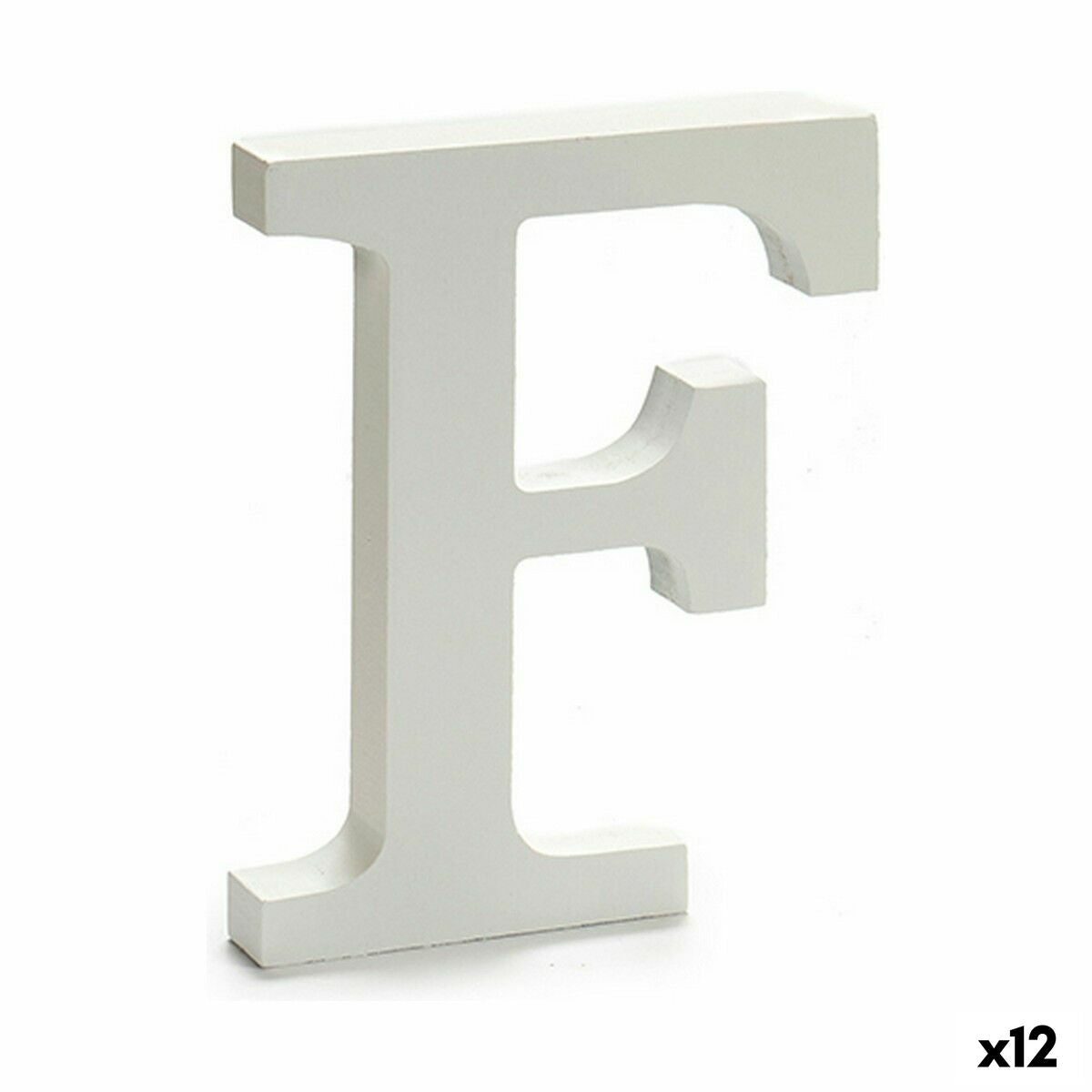 Letra Pincello F Branco 1,8 x 21 x 17 cm (12 Unidades)