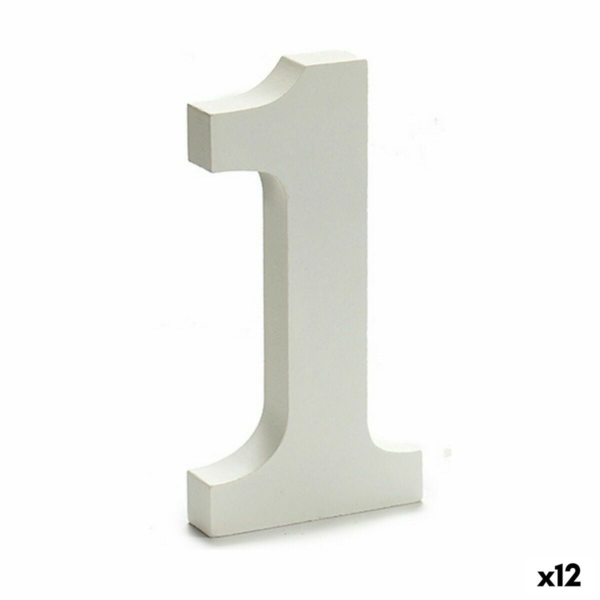 Número Pincello 1 Branco 1,8 x 21 x 17 cm (12 Unidades)