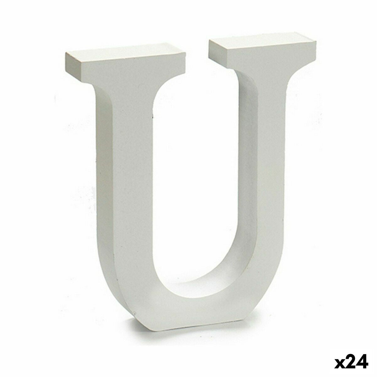 Letra Pincello U Branco 2 x 16 x 14,5 cm (24 Unidades)