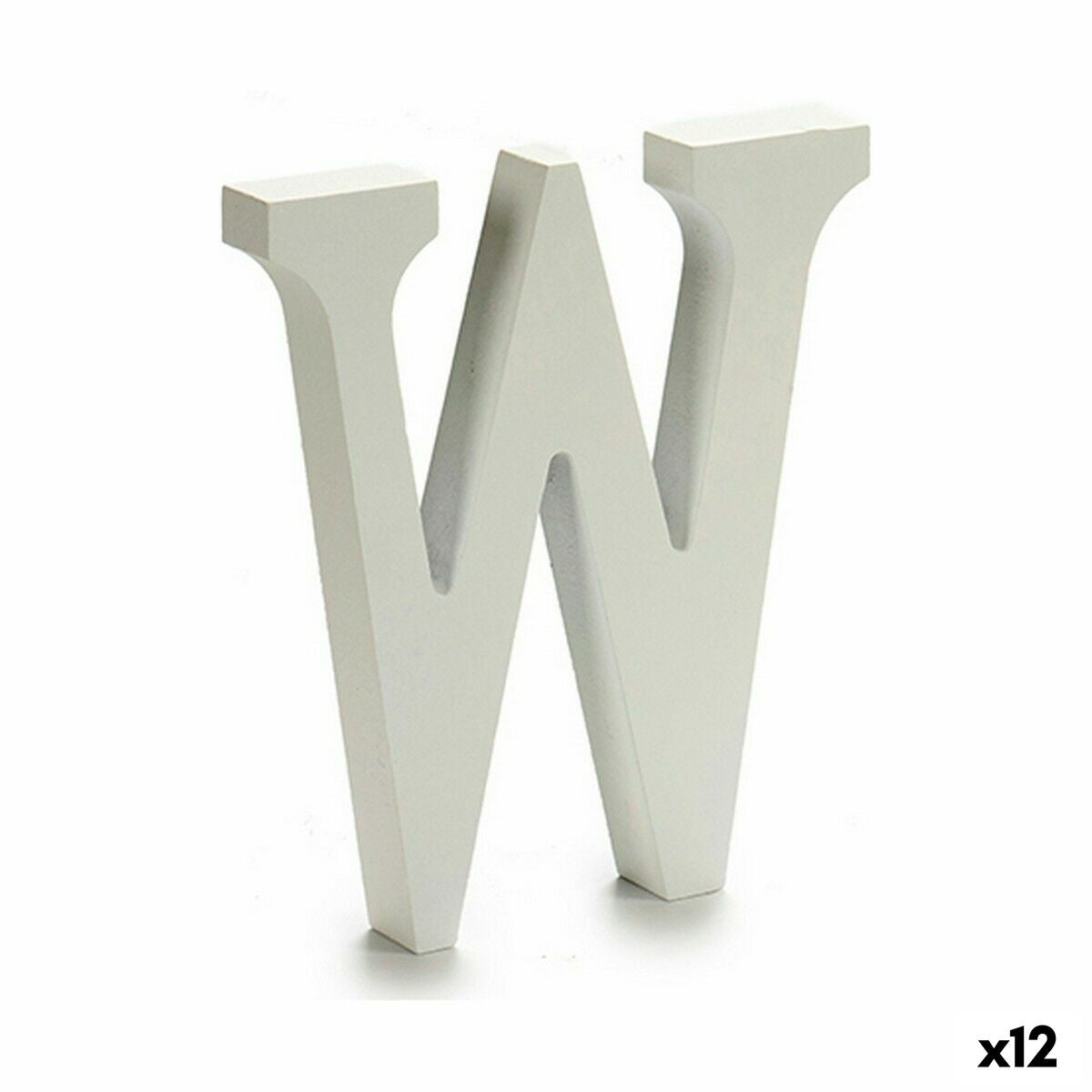 Letra Pincello W Branco 1,8 x 21 x 17 cm (12 Unidades)