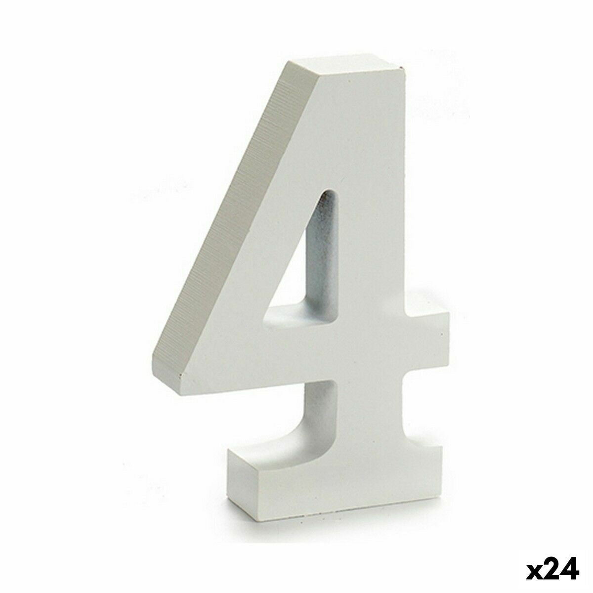 Número Pincello 4 Branco 2 x 16 x 14,5 cm (24 Unidades)