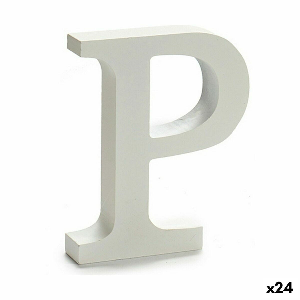 Letra Pincello P Branco 2 x 16 x 14,5 cm (24 Unidades)