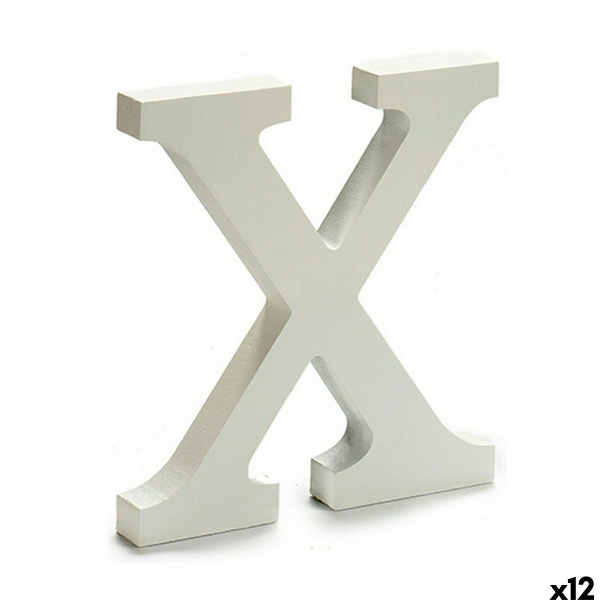 Letra Pincello X Branco 1,8 x 21 x 17 cm (12 Unidades)