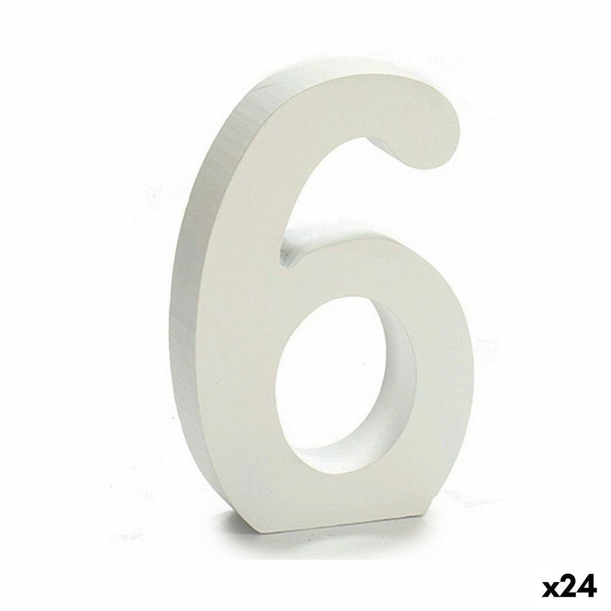 Número Pincello 6 Branco 2 x 16 x 14,5 cm (24 Unidades)