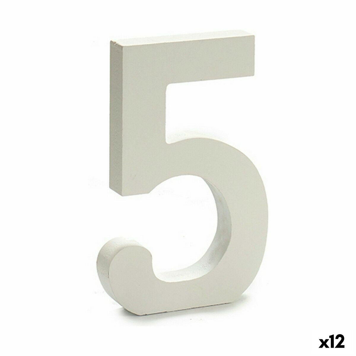 Número Pincello 5 Branco 1,8 x 21 x 17 cm (12 Unidades)