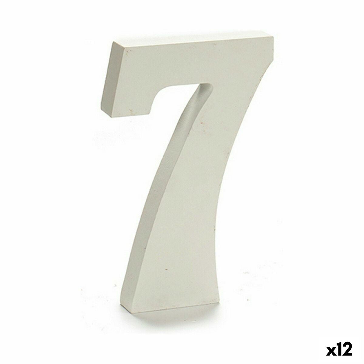 Número Pincello 7 Branco 1,8 x 21 x 17 cm (12 Unidades)