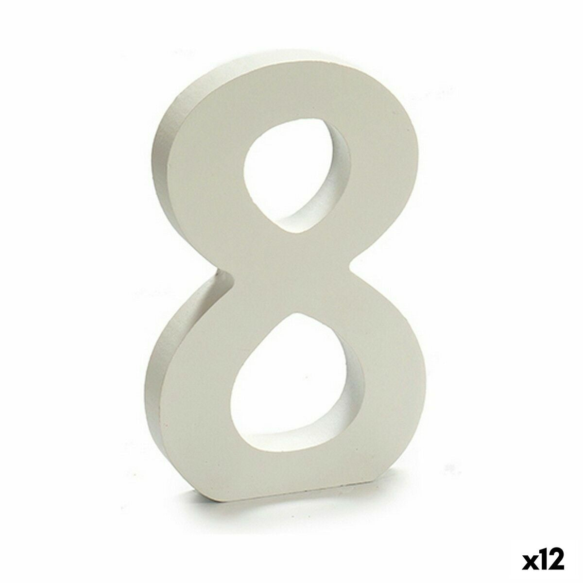 Número Pincello 8 Branco 1,8 x 21 x 17 cm (12 Unidades)